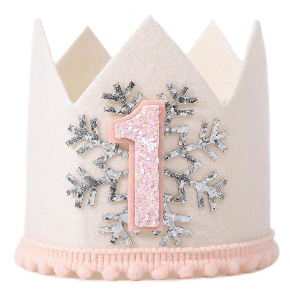 3194 Winter Onederland 1st Birthday Crown - Snowflake One Crown,Winter 1st